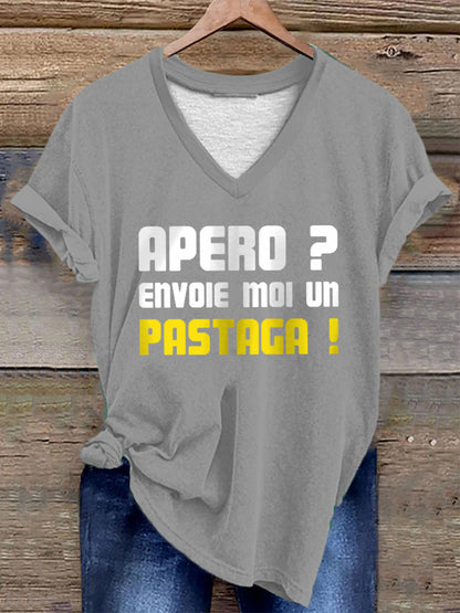 Femmes Apéro Envoie moi un pastaga! T-shirt