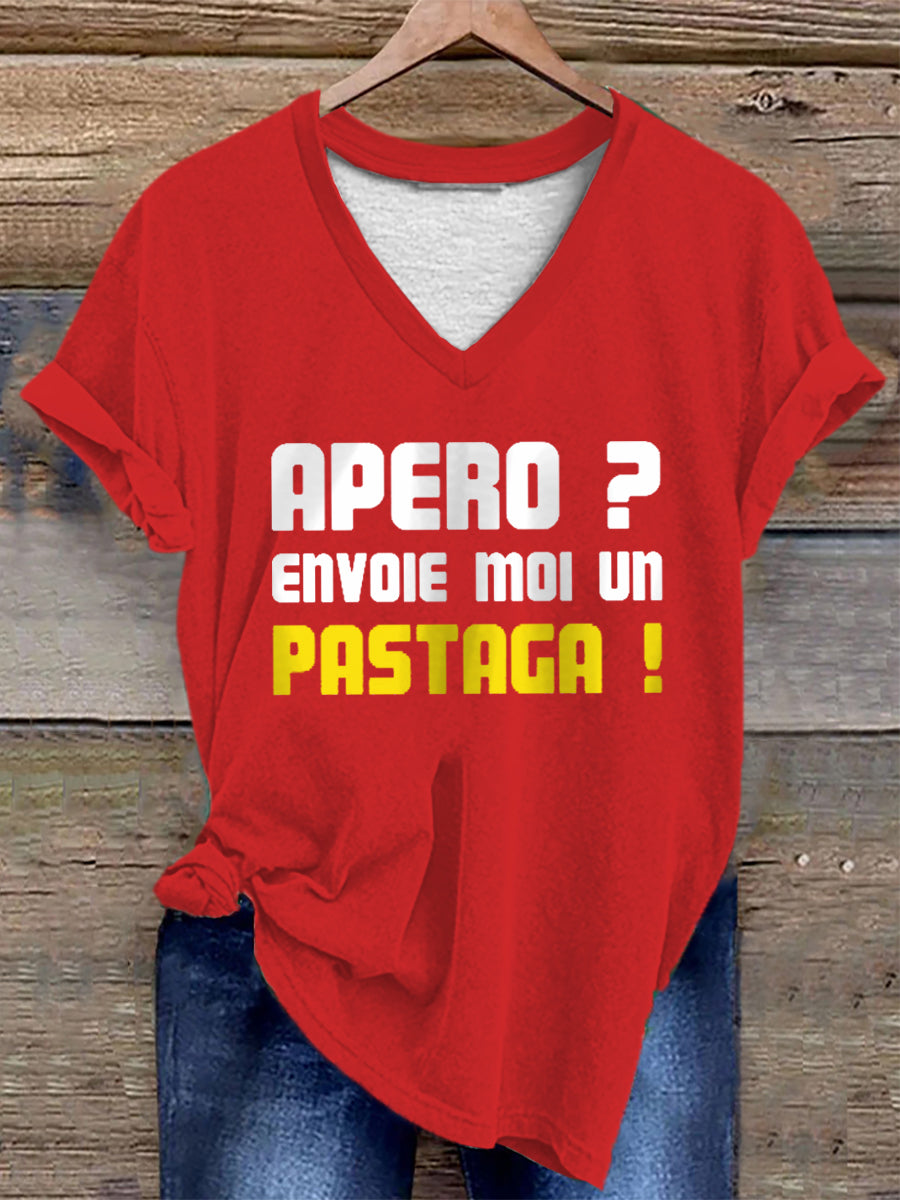 Femmes Apéro Envoie moi un pastaga! T-shirt