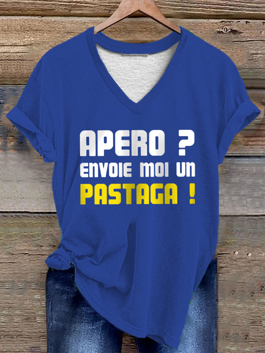 Femmes Apéro Envoie moi un pastaga! T-shirt