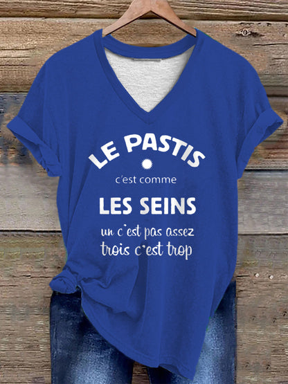 T-shirt Le Pastis c'est comme les seins Femme