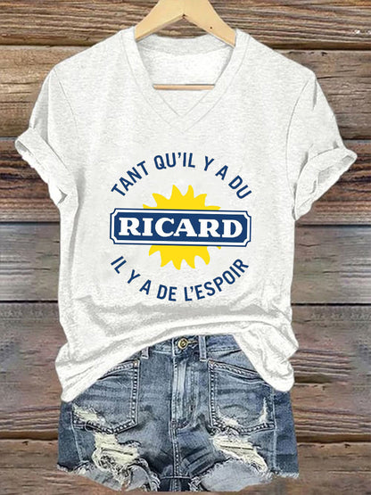 T-shirt à manches courtes Tant Qu'il Y A Du Ricard Femme