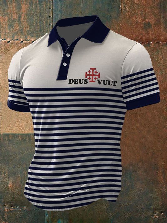 Polo imprimé catholique pour hommes