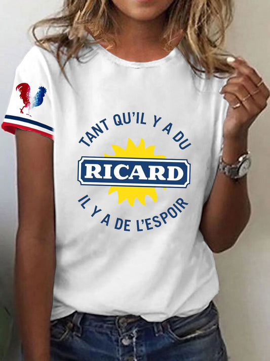 T-shirt à manches courtes Tant Qu'il Y A Du Ricard Femme