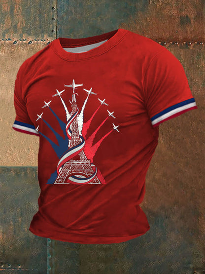 T-shirt à manches courtes imprimé Fete Nationale Homme
