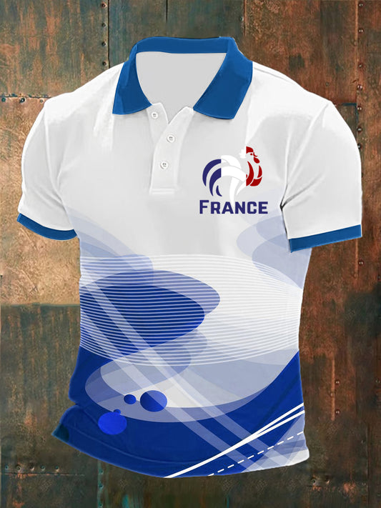 Polo imprimé France Le Coq Gaulois Homme
