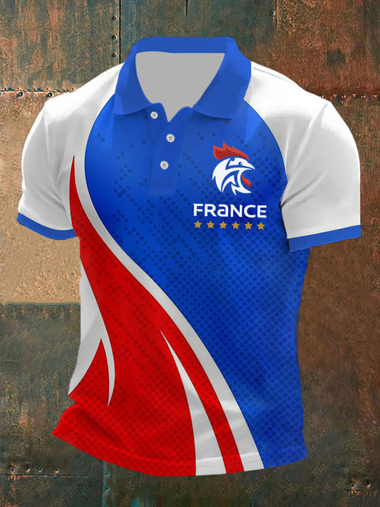 Polo imprimé France Le Coq Gaulois Homme comme image / S