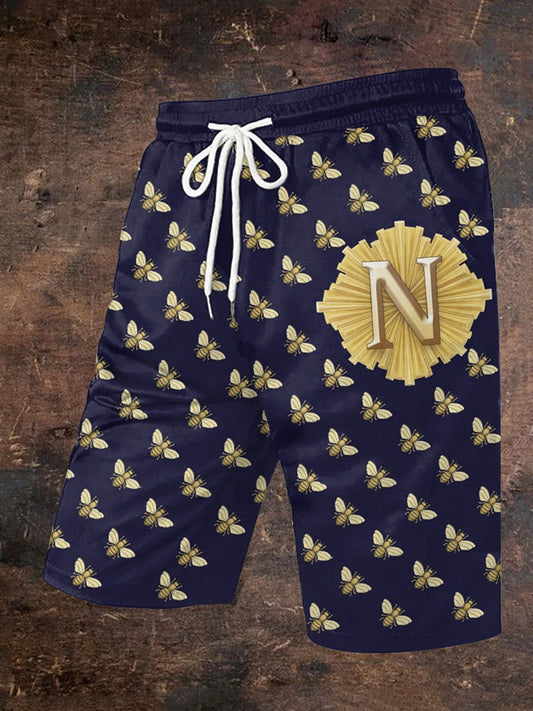 Short Homme Imprimé Napoléon Bleu Marine / S
