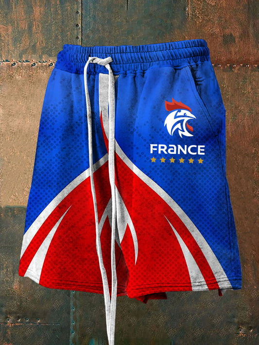 Short France Le Coq Gaulois Homme comme image / S