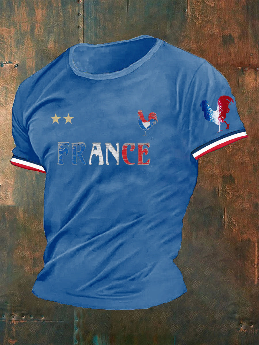 T-shirt France Le Coq Gaulois pour homme Bleu / S