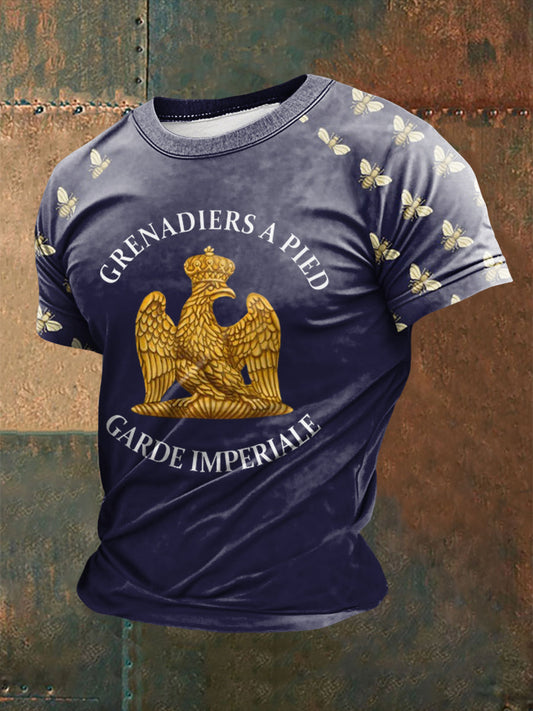 T-shirt imprimé à manches courtes Grande Armée Napoléon Homme Bleu Marine / S