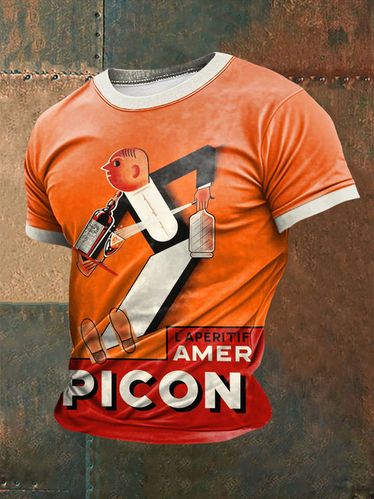 T-shirt à manches courtes Picon Alcohol Printed Homme comme image / S