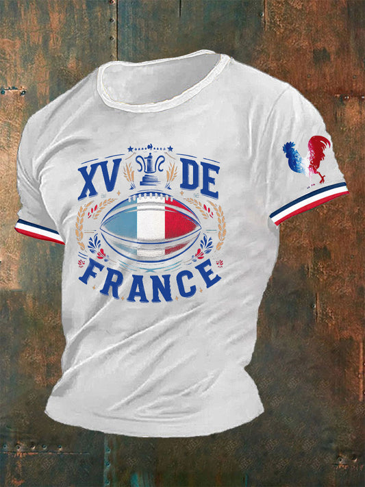 T-shirt XV DE France Le Coq Gaulois pour homme Blanc / S