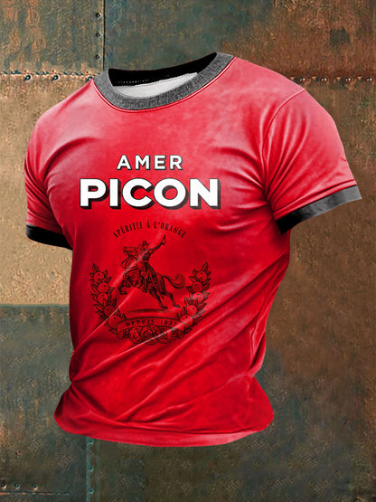 T-shirt à manches courtes Picon Alcohol Printed Homme Noir / S