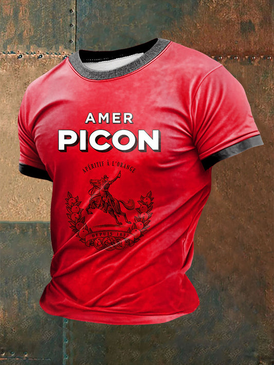 T-shirt à manches courtes Picon Alcohol Printed Homme Noir / S