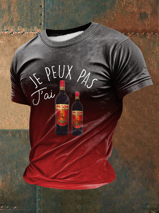 T-shirt à manches courtes Picon Alcohol Printed Homme comme image / S