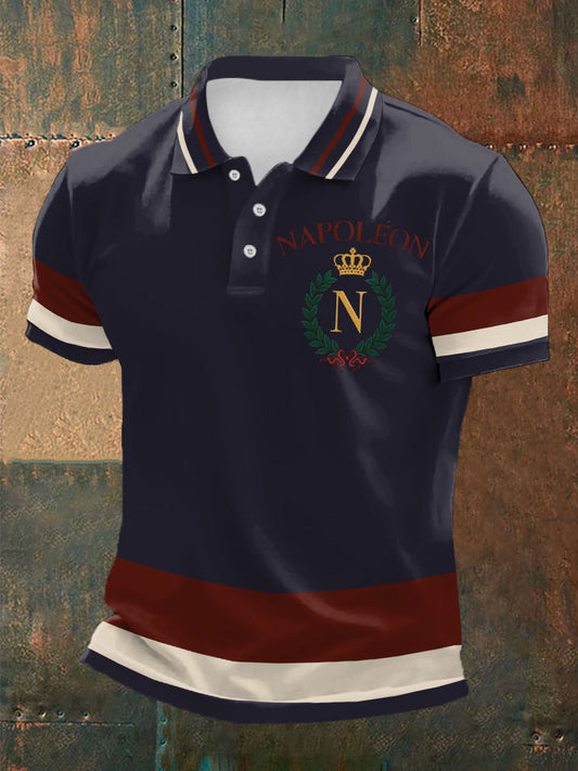 Polo à manches courtes Napoleon Grande Armée Print pour homme comme image / S