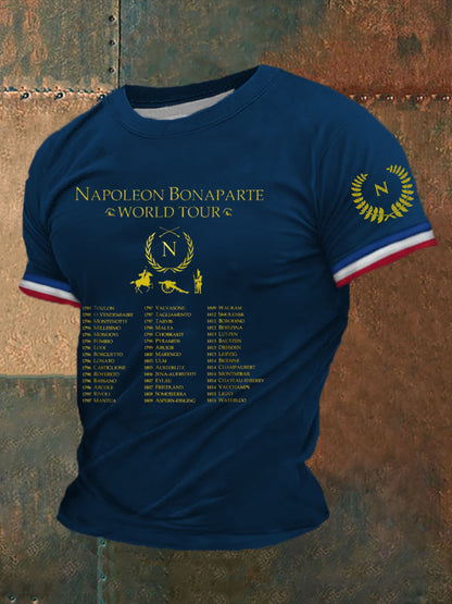 T-shirt manches courtes Napoleon World Tour Grande Armée pour hommes Bleu Marine / S