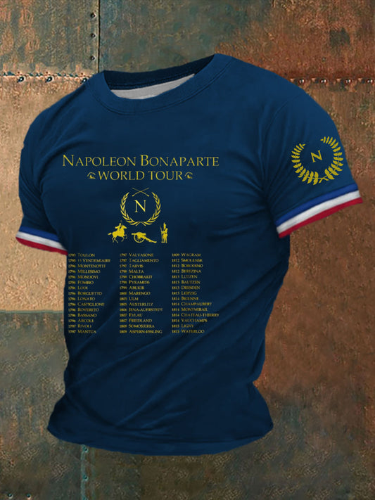 T-shirt manches courtes Napoleon World Tour Grande Armée pour hommes Bleu Marine / S