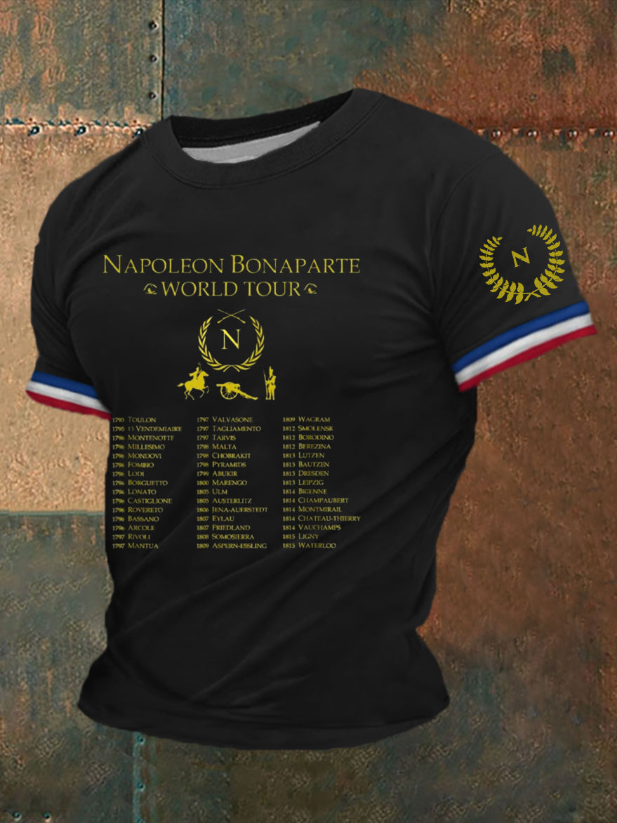 T-shirt manches courtes Napoleon World Tour Grande Armée pour hommes Noir / S