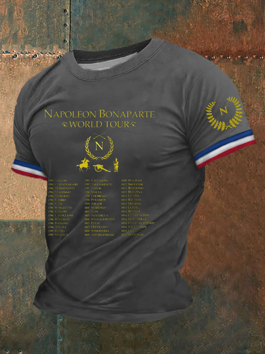 T-shirt manches courtes Napoleon World Tour Grande Armée pour hommes Gris Foncé / S