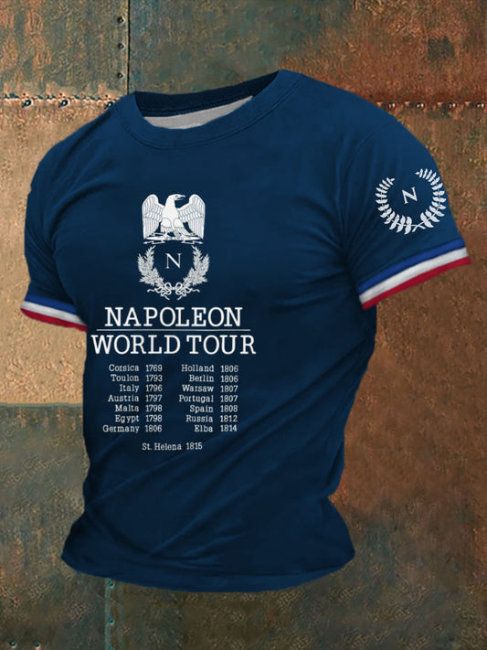 T-shirt manches courtes Napoleon World Tour pour homme Bleu Marine / S