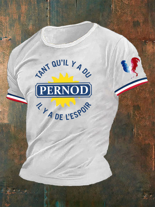 T-shirt tant qu’il y a du Pernod pour homme Blanc / S