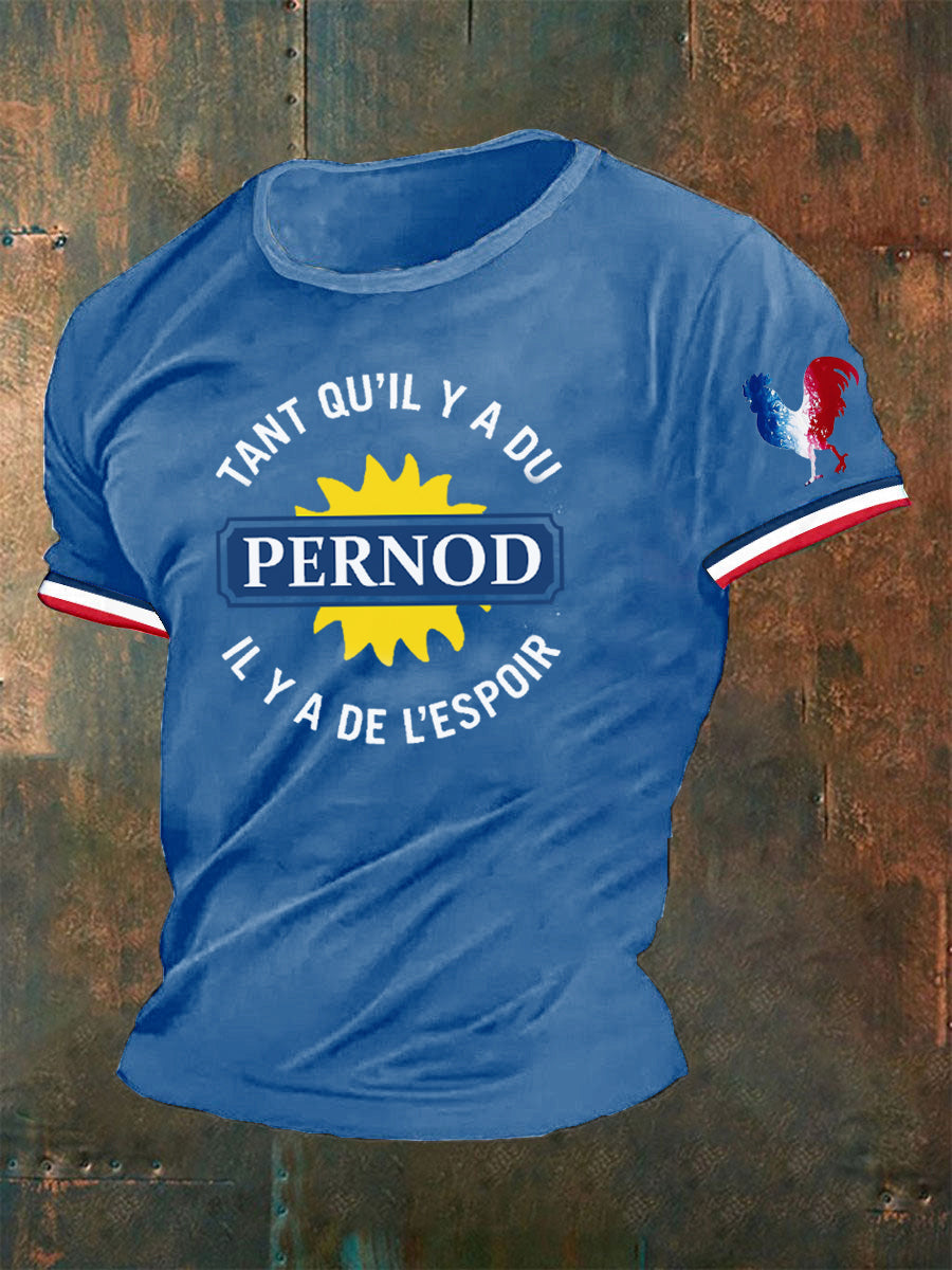 T-shirt tant qu’il y a du Pernod pour homme Bleu / S
