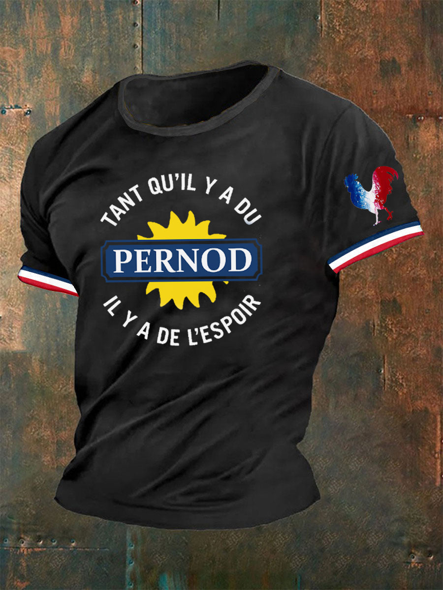 T-shirt tant qu’il y a du Pernod pour homme Noir / S