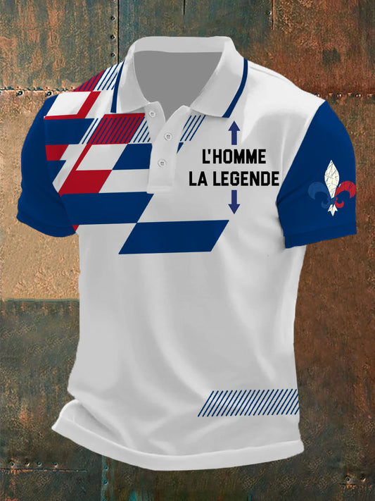 Polo à manches courtes L’homme la légende Homme Bleu / S