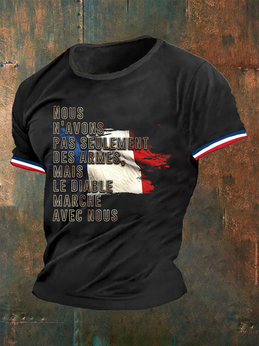 Men’s French Foreign Legion Song Lyrics For Legion T-shirt à manches courtes Noir / S