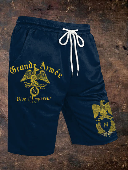 Short Grande Armée Print pour homme Bleu Marine / S