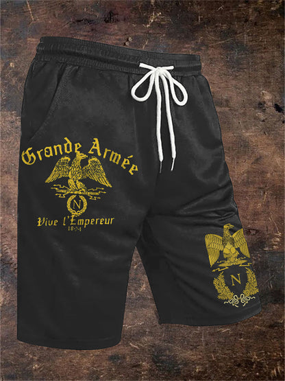 Short Grande Armée Print pour homme Gris Foncé / S