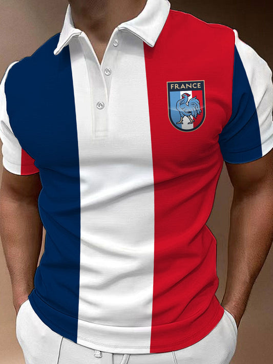 Polo imprimé France pour homme comme image / S