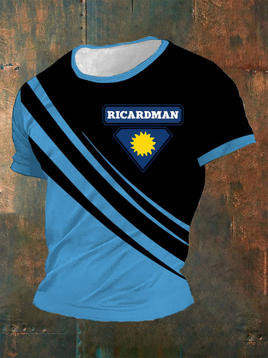 T-shirt à manches courtes Ricardman Homme Bleu / S