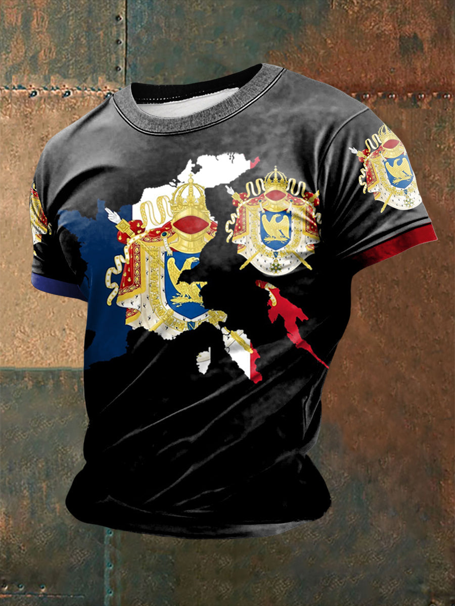 T-shirt imprimé à manches courtes Grande Armée Napoléon Homme Noir / S