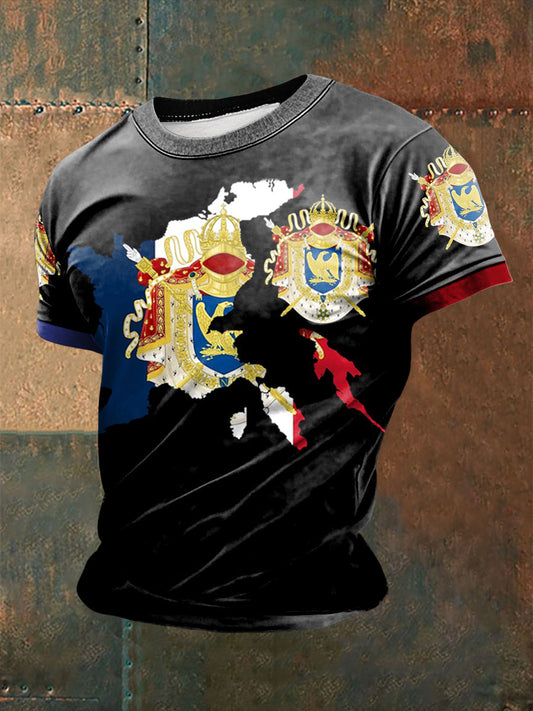 T-shirt imprimé à manches courtes Grande Armée Napoléon Homme Noir / S