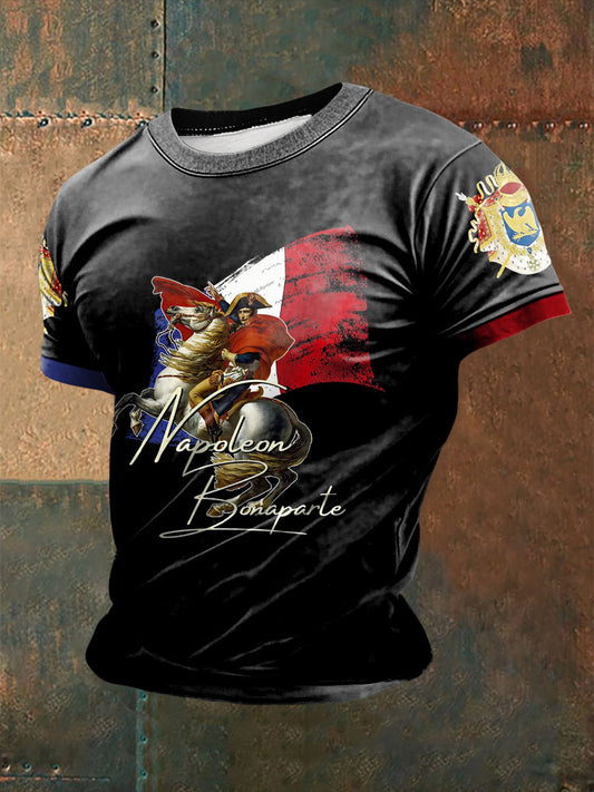 T-shirt imprimé à manches courtes Grande Armée Napoléon Homme Noir / S