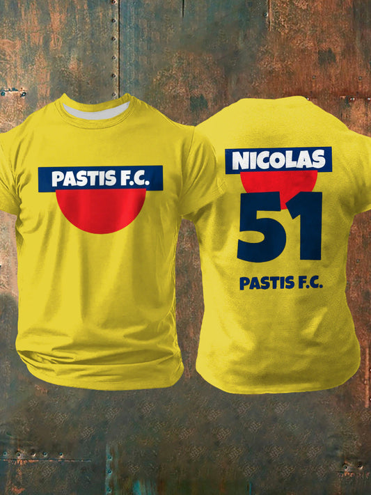 T-shirt 51 Pastis Alcohol Imprimé à manches courtes Homme Jaune / S