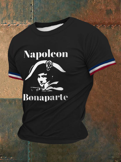 T-shirt imprimé à manches courtes Grande Armée Napoléon Homme Noir / S