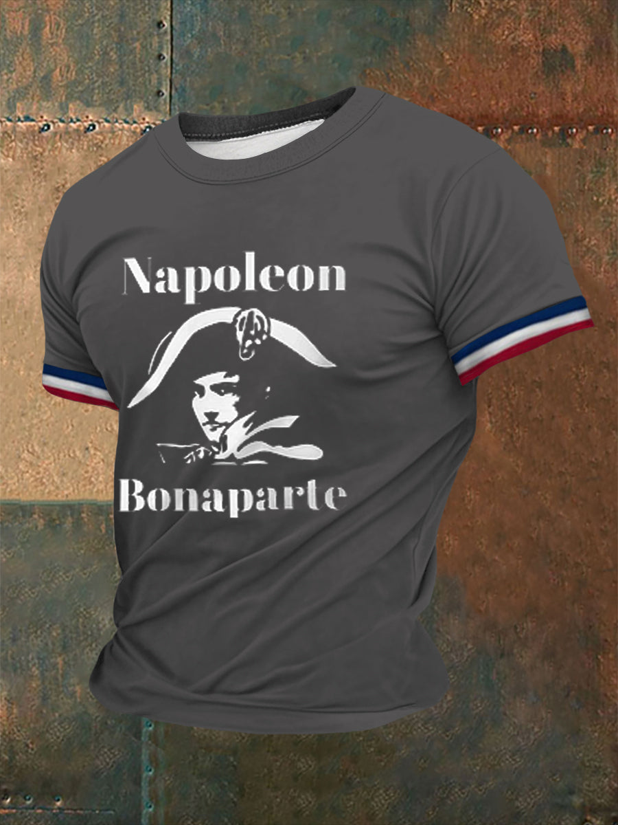 T-shirt imprimé à manches courtes Grande Armée Napoléon Homme Gris Foncé / S