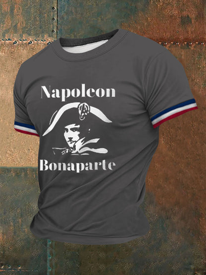 T-shirt imprimé à manches courtes Grande Armée Napoléon Homme Gris Foncé / S