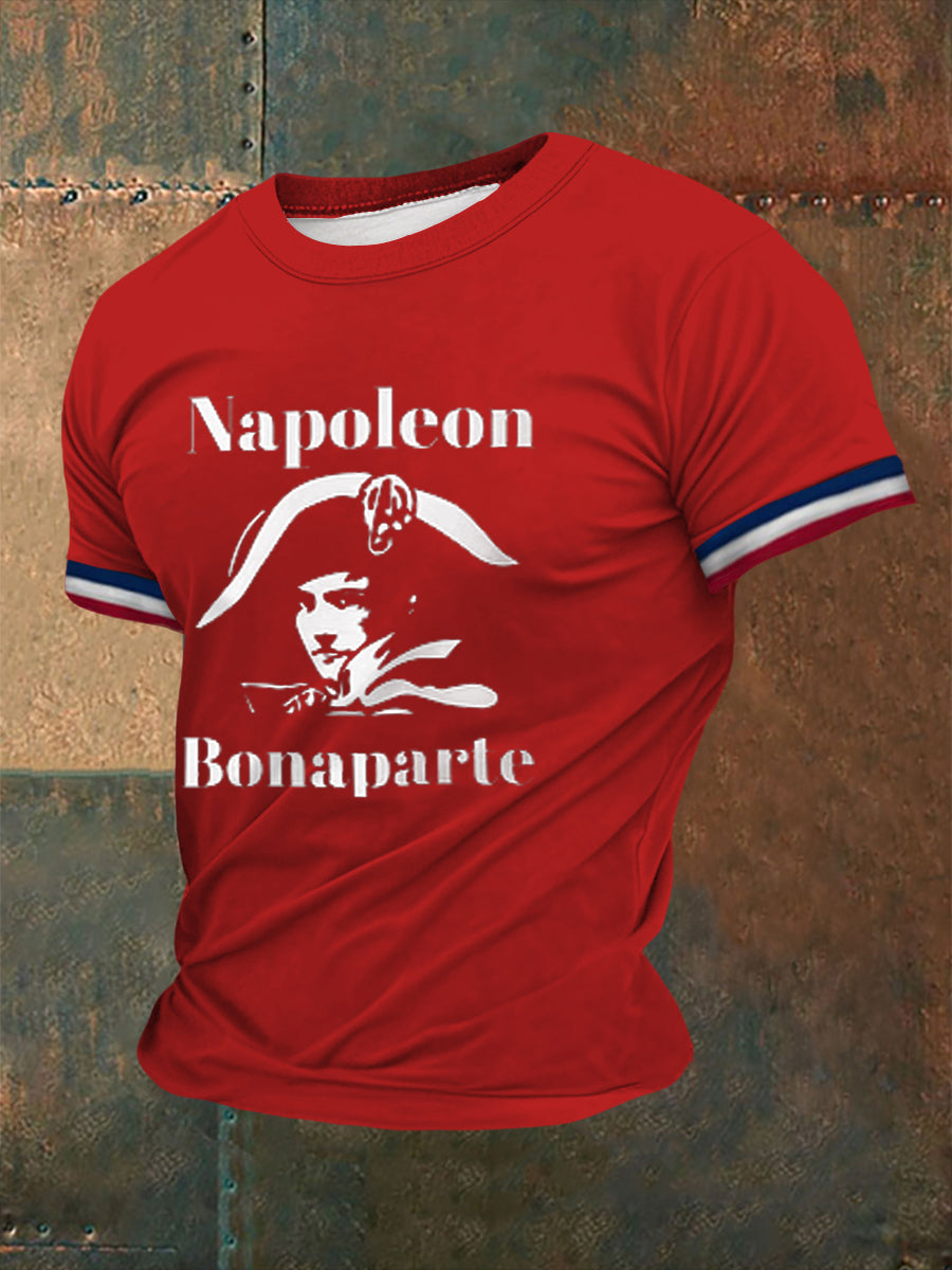 T-shirt imprimé à manches courtes Grande Armée Napoléon Homme Rouge / S