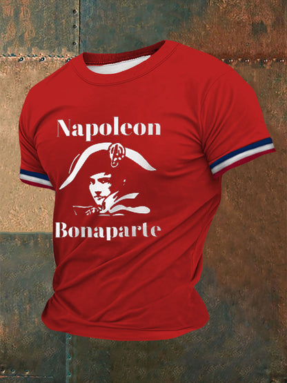 T-shirt imprimé à manches courtes Grande Armée Napoléon Homme Rouge / S