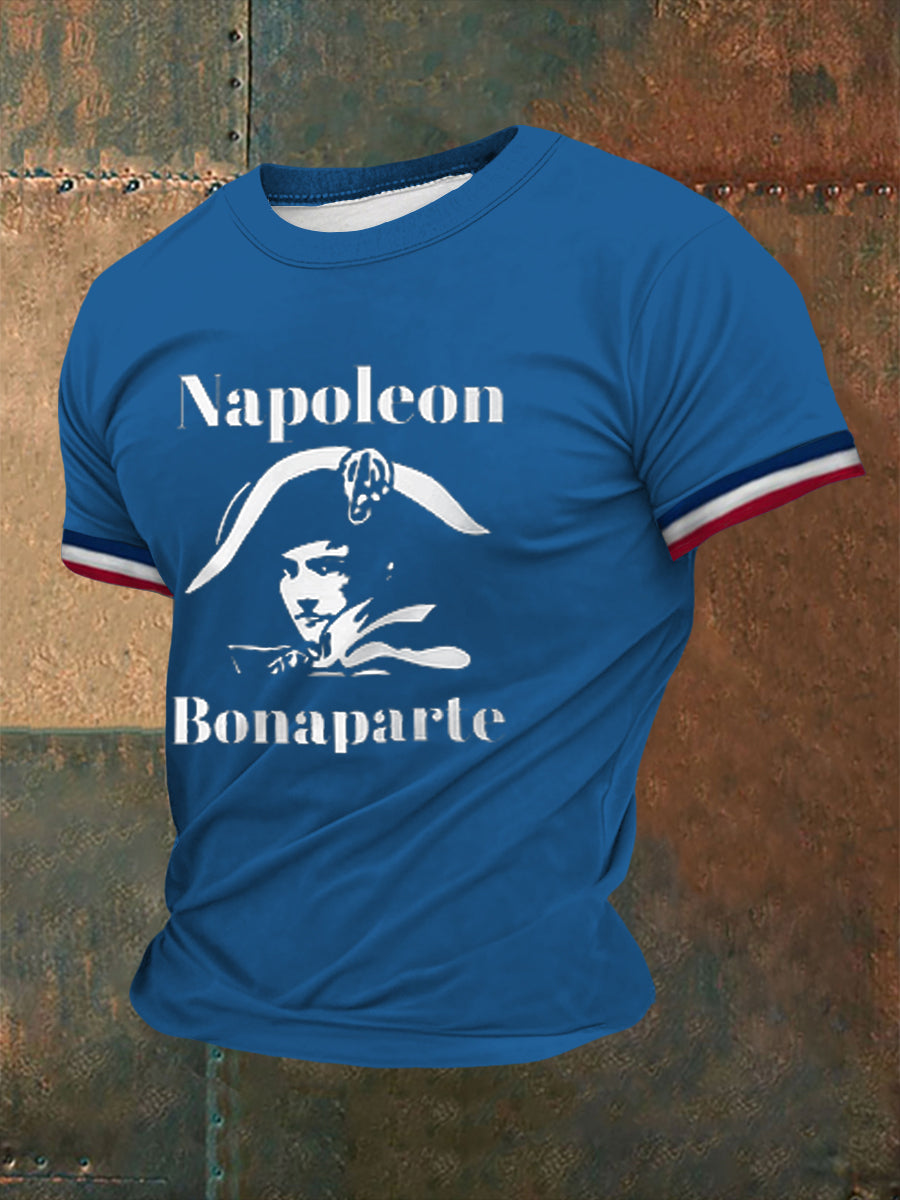 T-shirt imprimé à manches courtes Grande Armée Napoléon Homme Bleu Clair / S