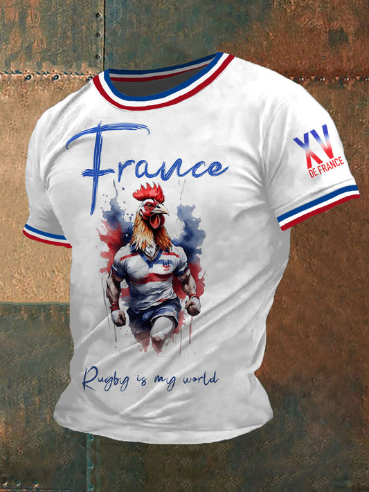 T-shirt à manches courtes France Rugby Homme Blanc / S