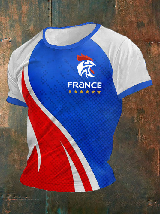 T-shirt imprimé France Le Coq Gaulois Homme comme image / S