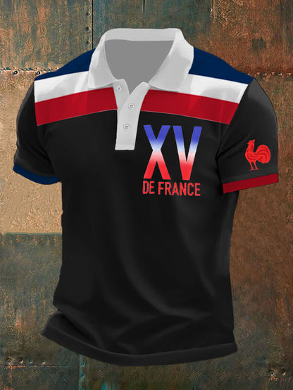 Polo à manches courtes XV De France Homme Noir / S