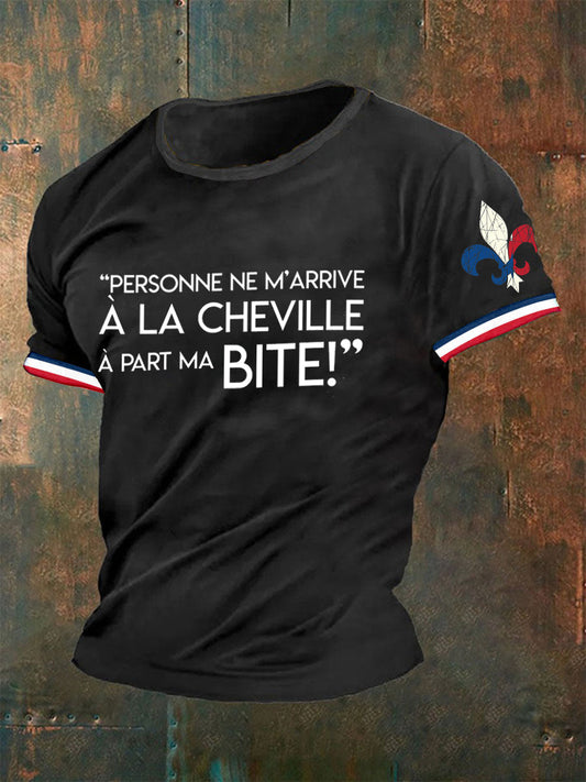 T-shirt à manches courtes Personne Ne M’arrive à La Cheville Homme Noir / S