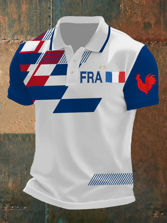 Polo imprimé France pour homme comme image / S