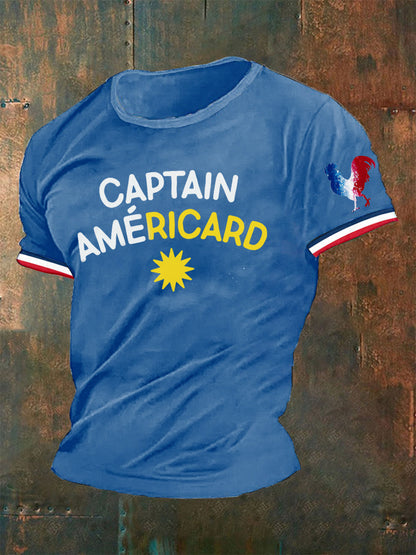 T-shirt Captain Américard Homme Bleu / S